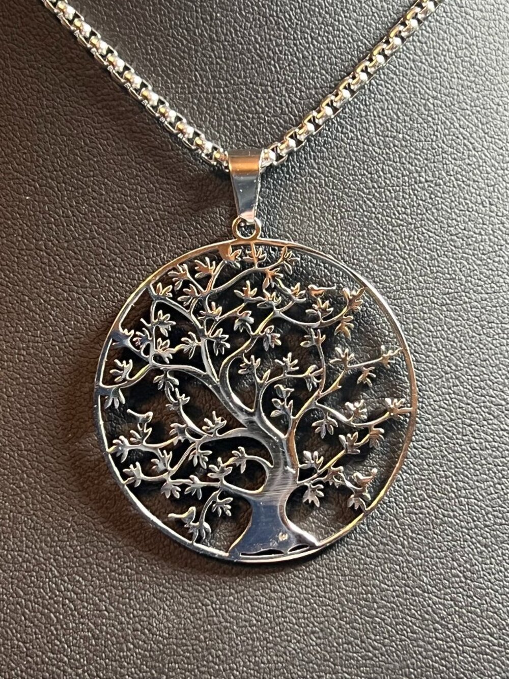 Stainless Steel Tree of Life Pendant Necklace (199)